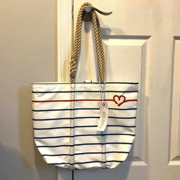Sea Bags of Maine Large Striped Tote - NWT - Picture 1 of 5